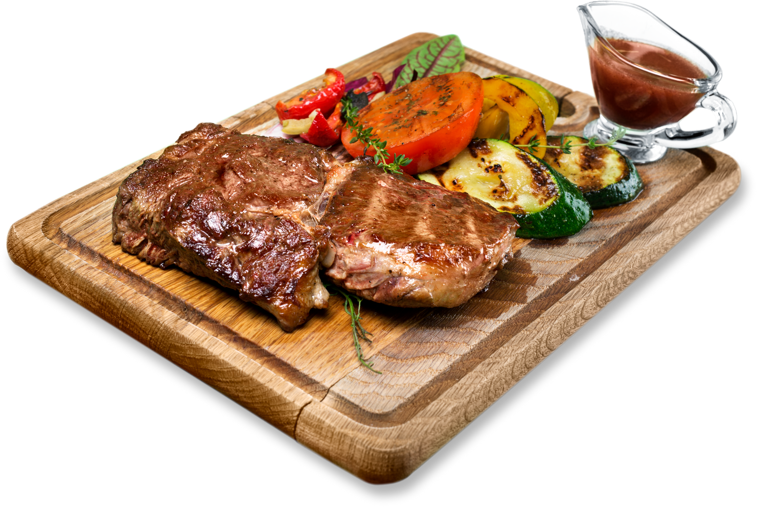 Tasty Steak Isolated on White Background