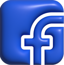 Blue 3D Facebook Icon